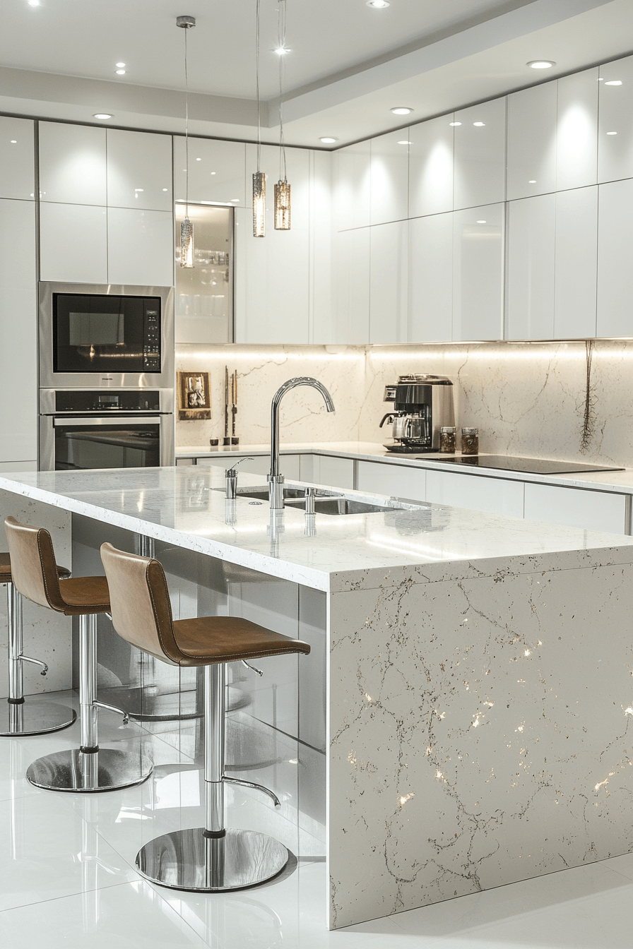 29 Quartz Countertops to Turn Your Kitchen Into a Modern Masterpiece quartz countertops