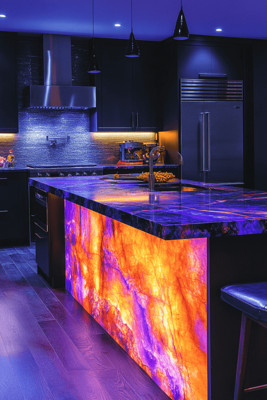 black marble countertops