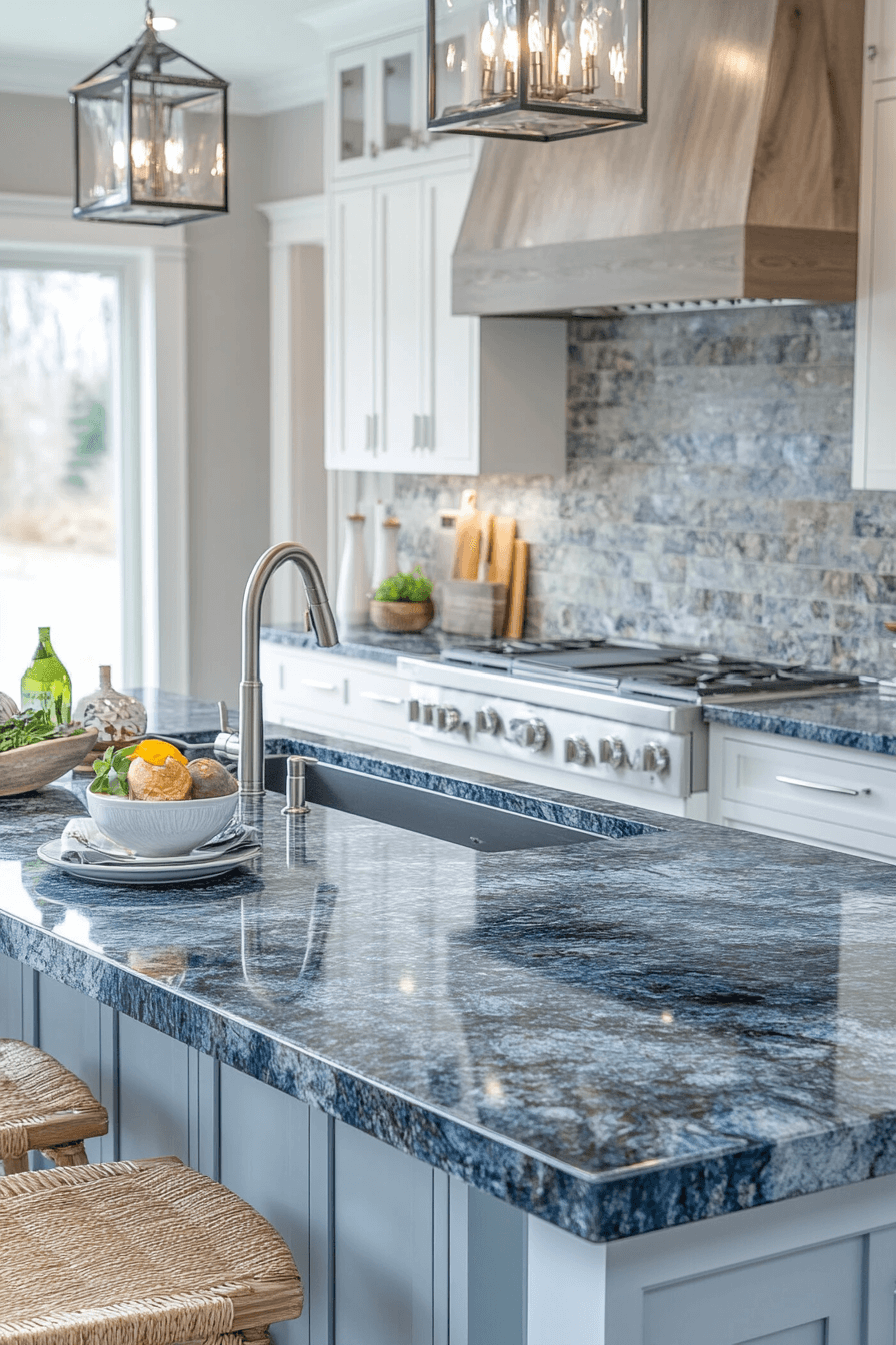 29 Blue Granite Countertops That Bring Serenity and Style to Every Home blue granite countertops