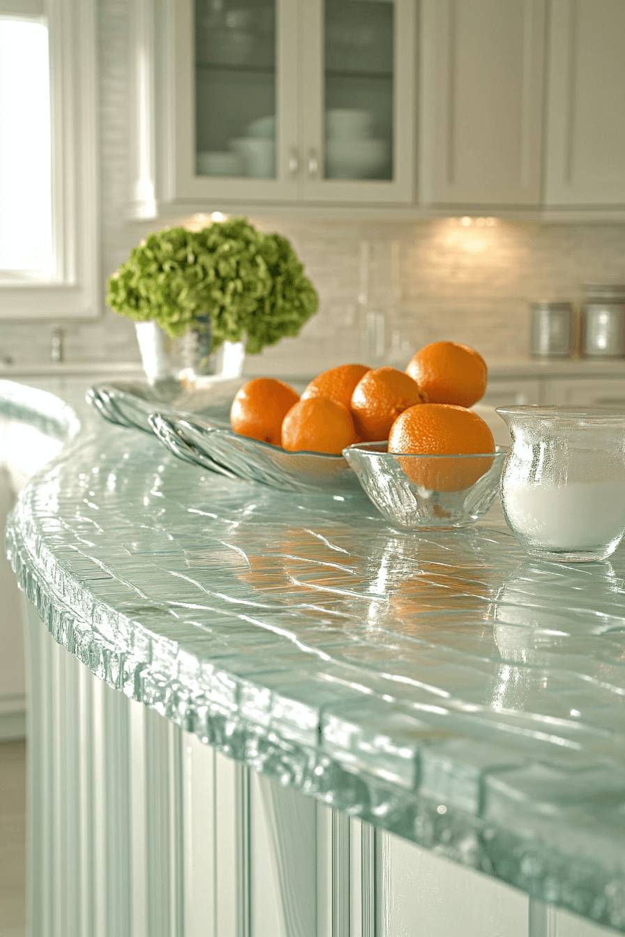 recycled glass countertops