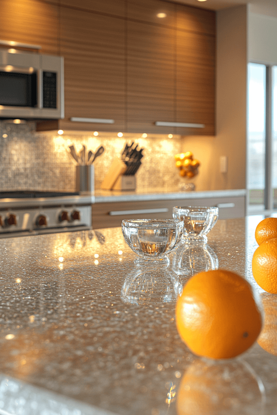 recycled glass countertops