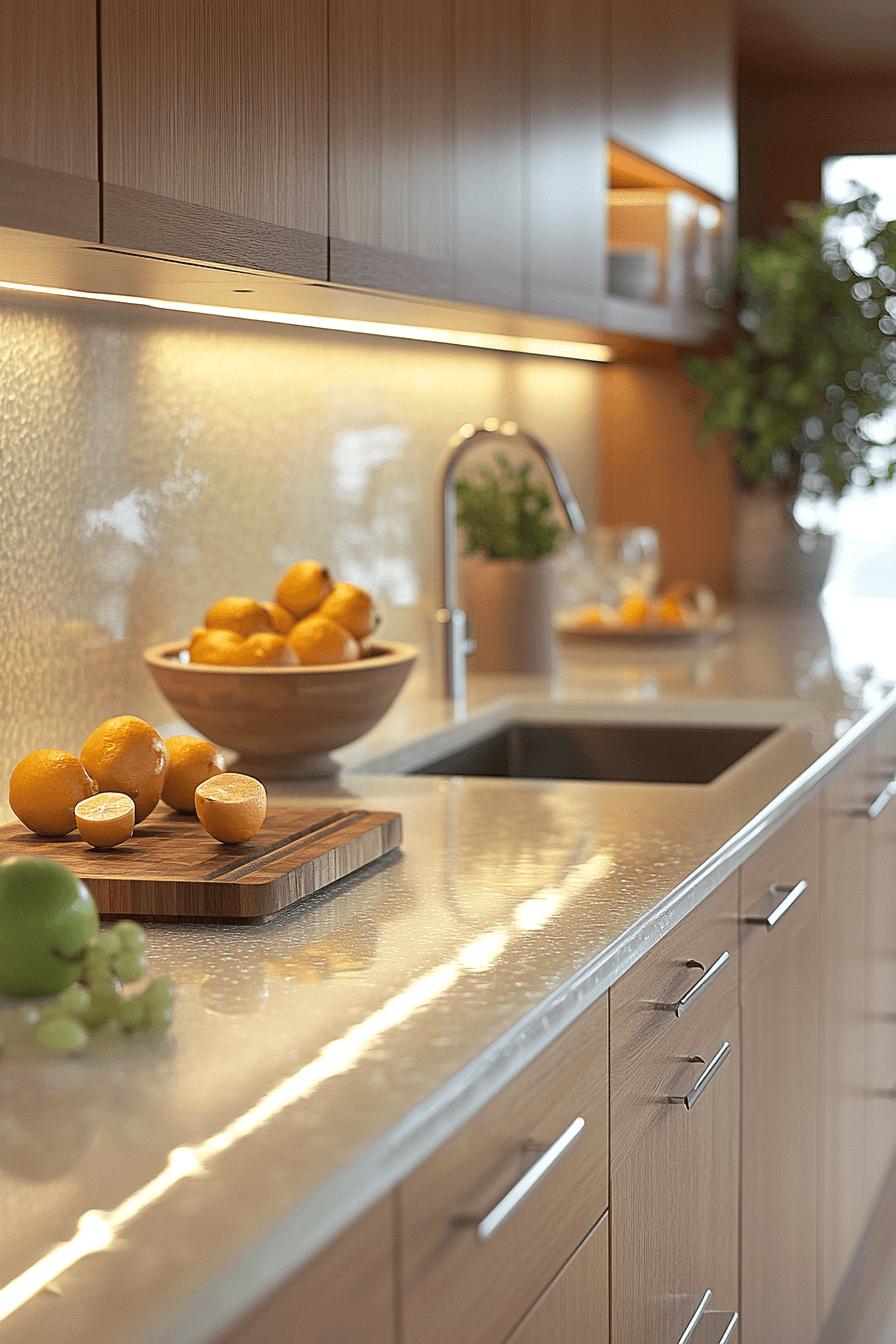 recycled glass countertops