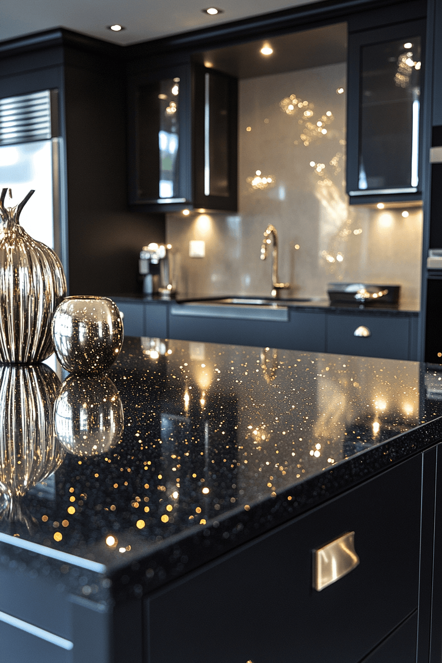 29 Black Quartz Countertops to Add Depth and Dimension to Your Design black quartz countertops