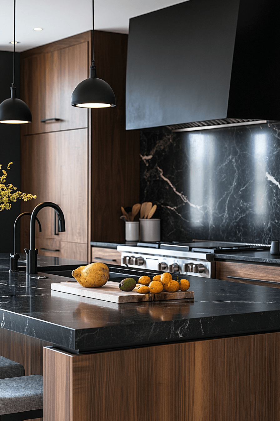 29 Black Quartz Countertops to Add Depth and Dimension to Your Design black quartz countertops