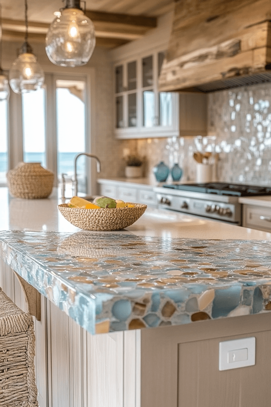 recycled glass countertops