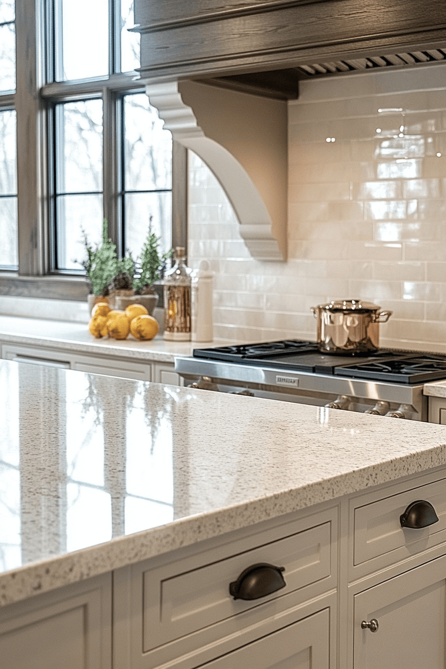 29 White Granite Countertops That Glow With Natural Light and Timeless Appeal white granite countertops