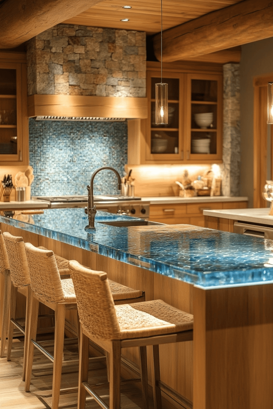 recycled glass countertops