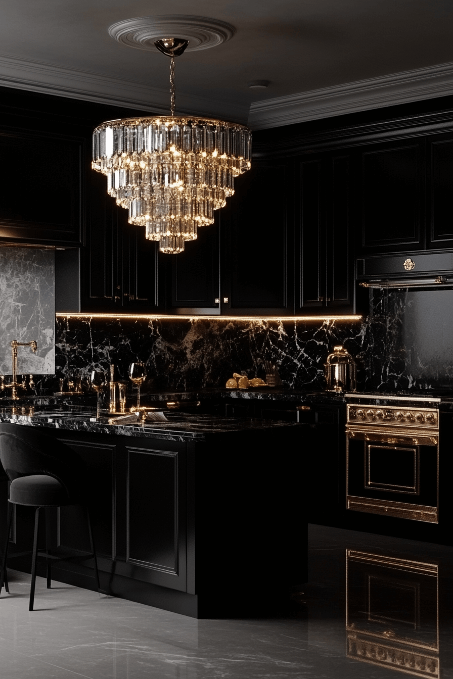 white cabinets black countertops