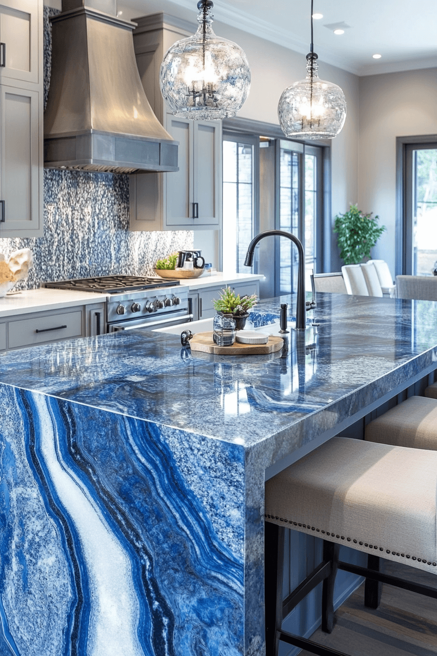 29 Blue Granite Countertops That Bring Serenity and Style to Every Home blue granite countertops