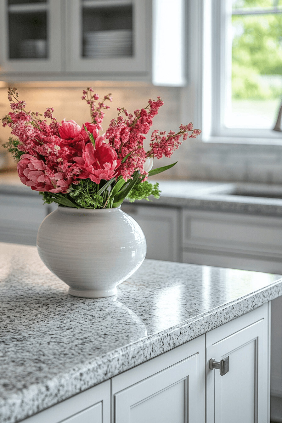 29 White Granite Countertops That Glow With Natural Light and Timeless Appeal white granite countertops
