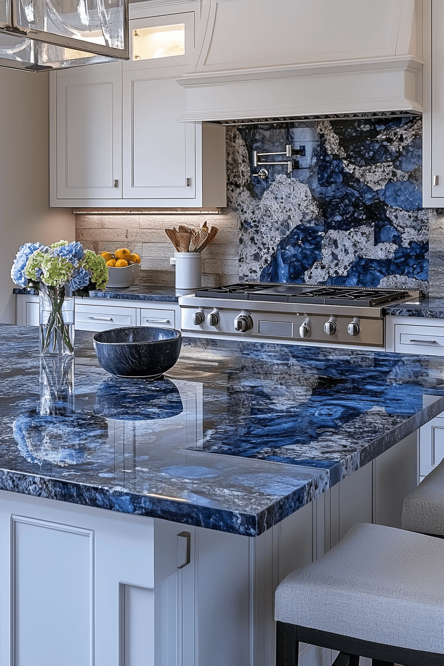 29 Blue Granite Countertops That Bring Serenity and Style to Every Home blue granite countertops