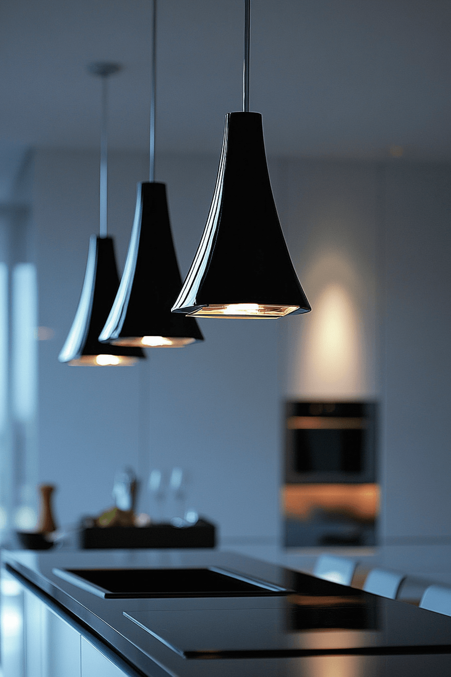 white cabinets black countertops