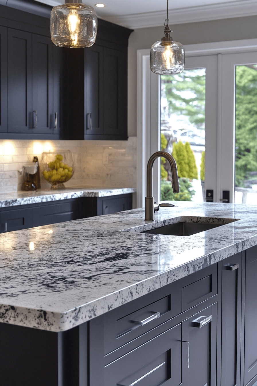 29 White Granite Countertops That Glow With Natural Light and Timeless Appeal white granite countertops