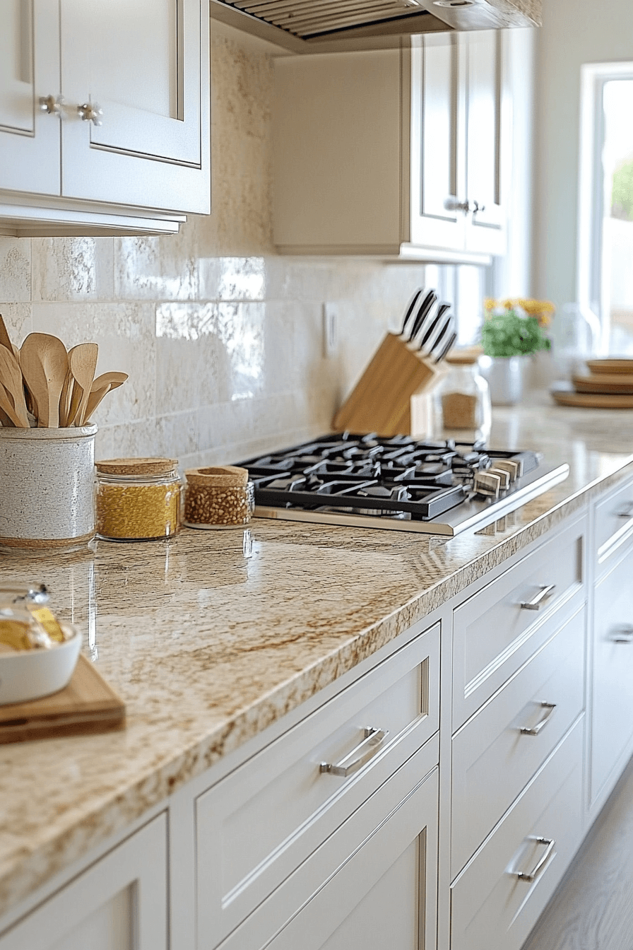 brown granite countertops
