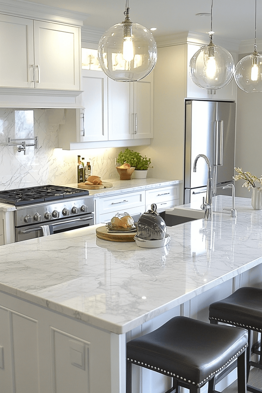 29 White Granite Countertops That Glow With Natural Light and Timeless Appeal white granite countertops