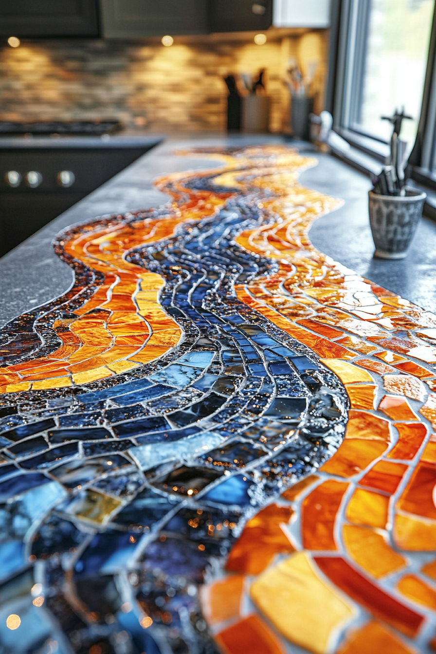 recycled glass countertops