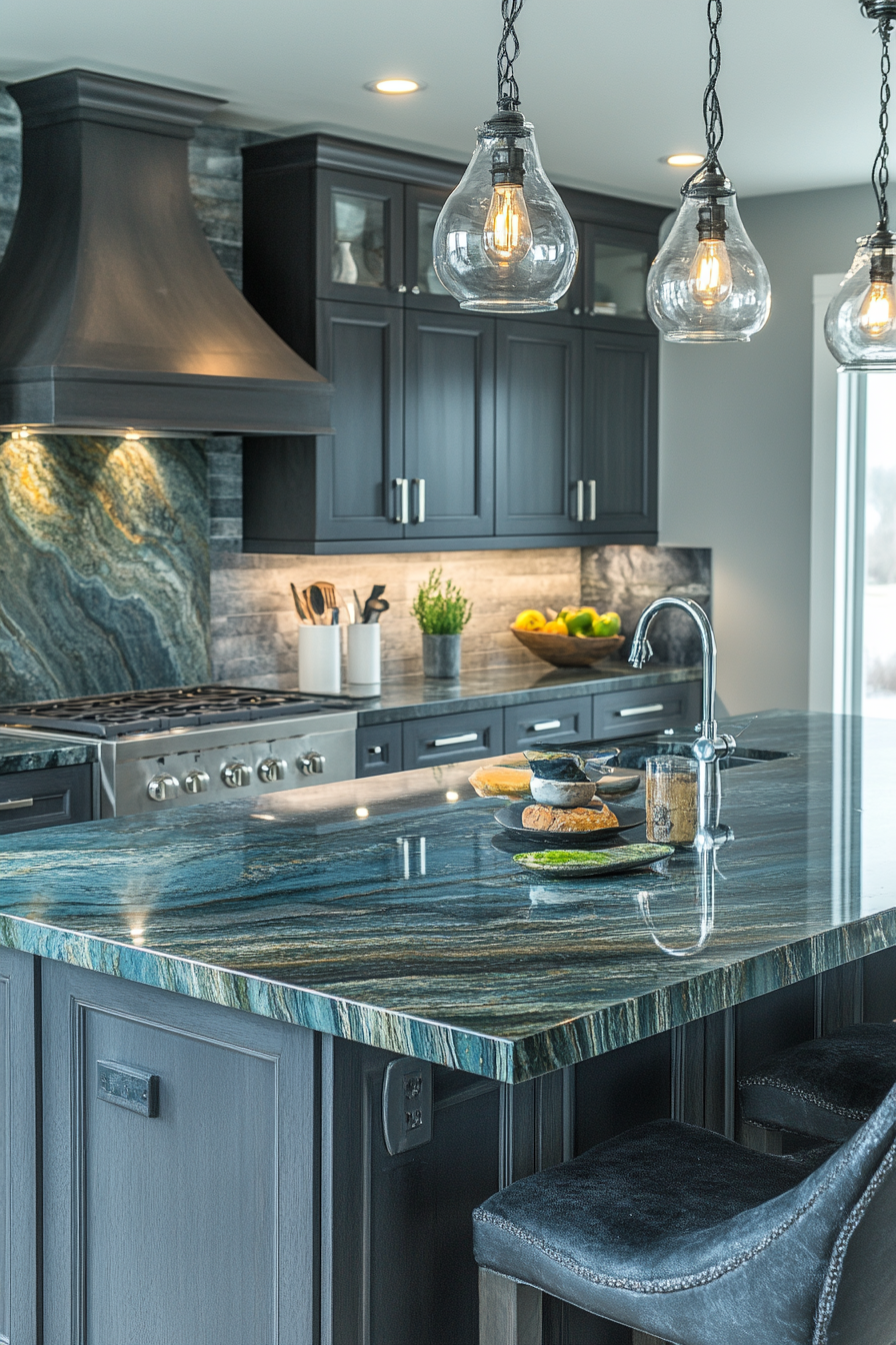 29 Blue Granite Countertops That Bring Serenity and Style to Every Home blue granite countertops