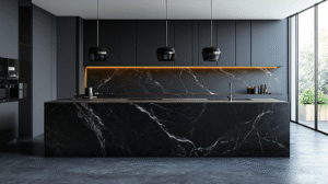 black granite countertops kitchen
