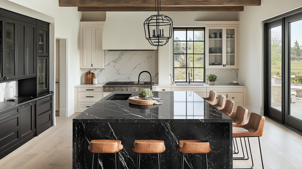 black quartz countertops