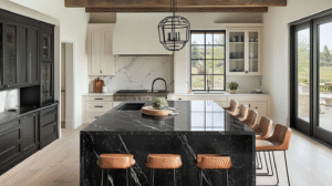 black quartz countertops
