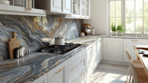 blue granite countertops
