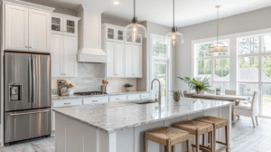 white granite countertops