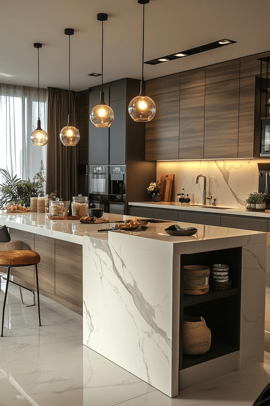 white marble countertops