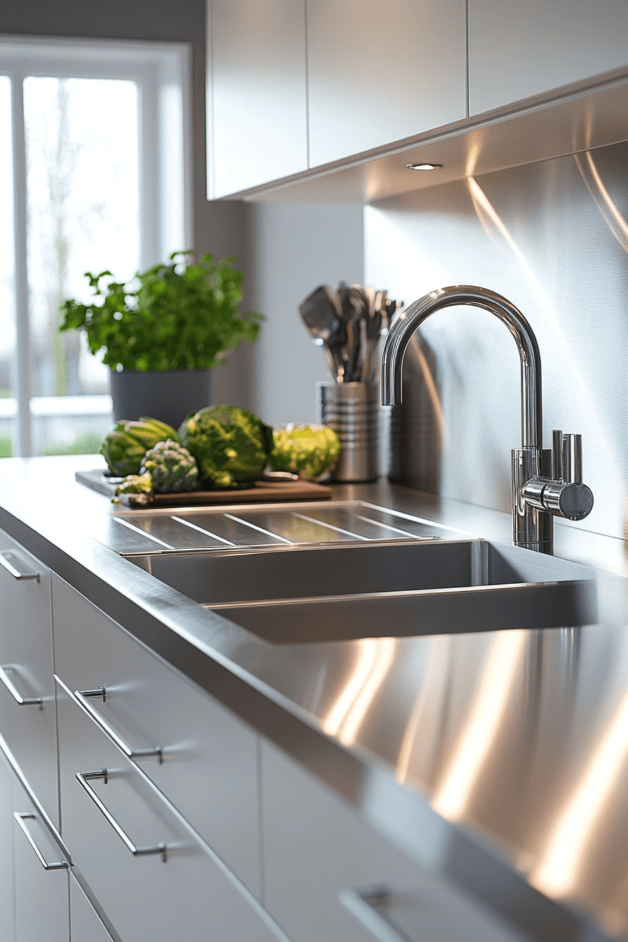 stainless steel kitchen countertops