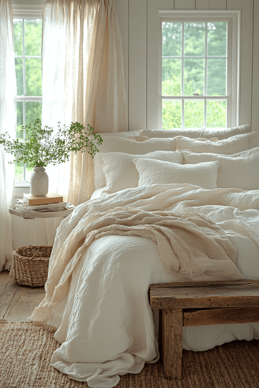 vintage farmhouse bedroom