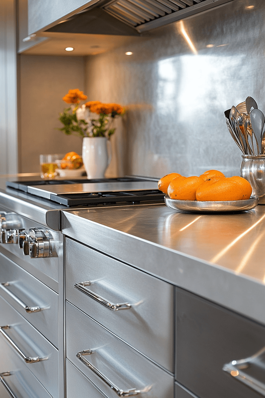 stainless steel kitchen countertops
