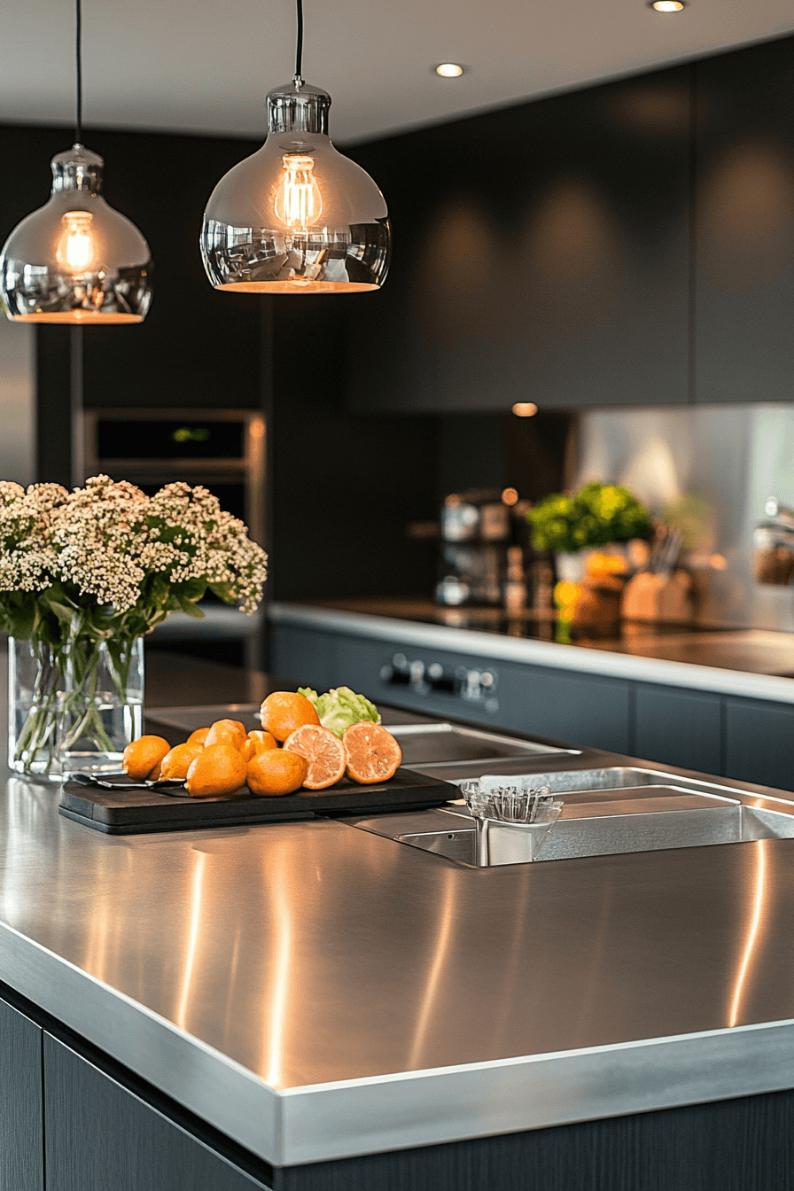 stainless steel kitchen countertops