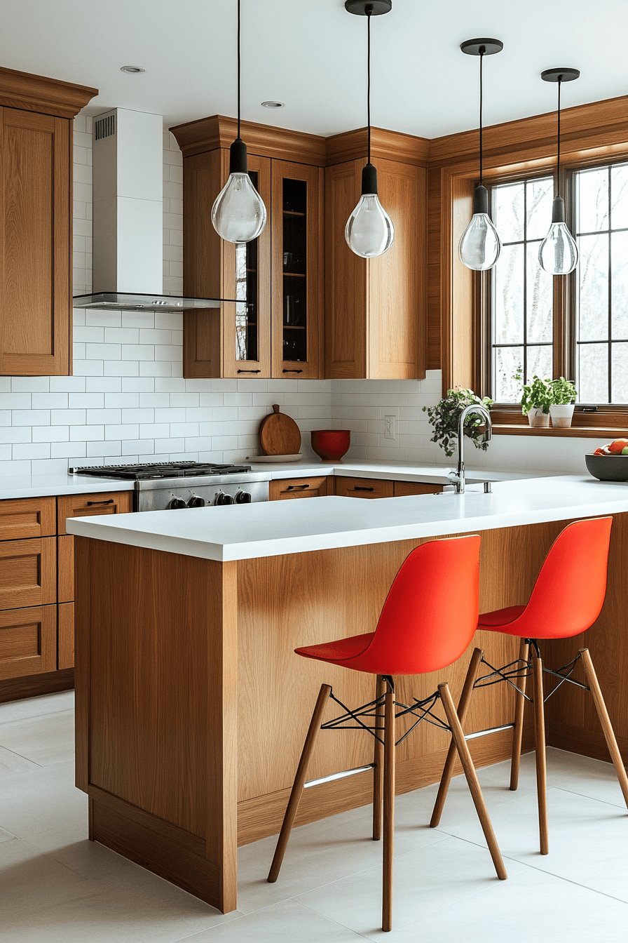 29 Oak Cabinets With White Countertops to Elevate Your Kitchen With Classic Appeal oak cabinets with white countertops