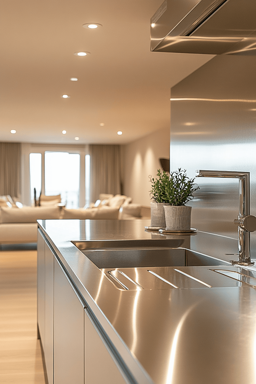 stainless steel kitchen countertops