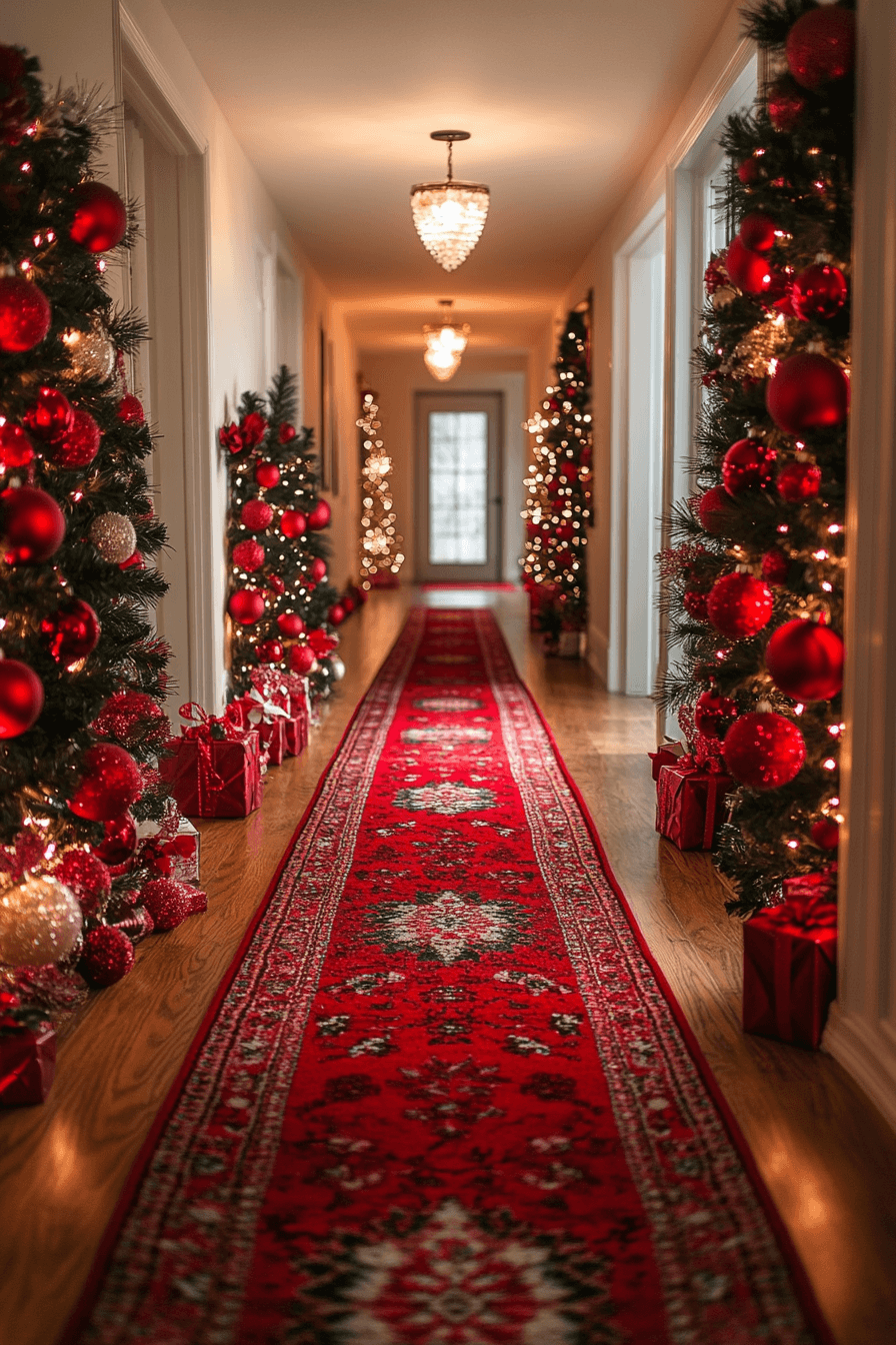 red and white christmas decor