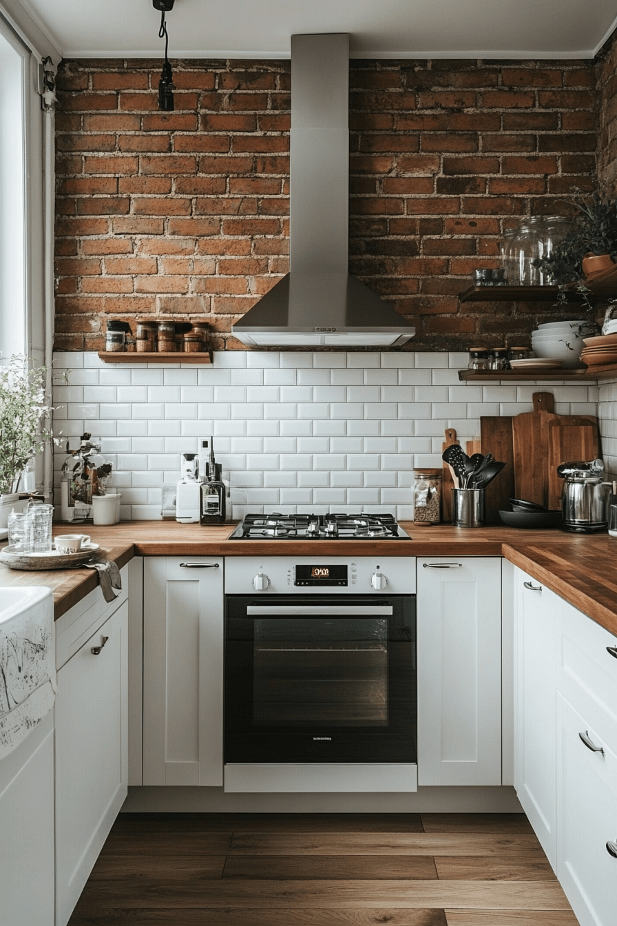 29 Brick Backsplash Kitchen Ideas That Make Every Meal Feel Homey brick backsplash kitchen