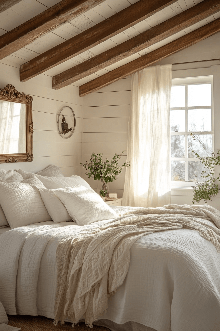 vintage farmhouse bedroom