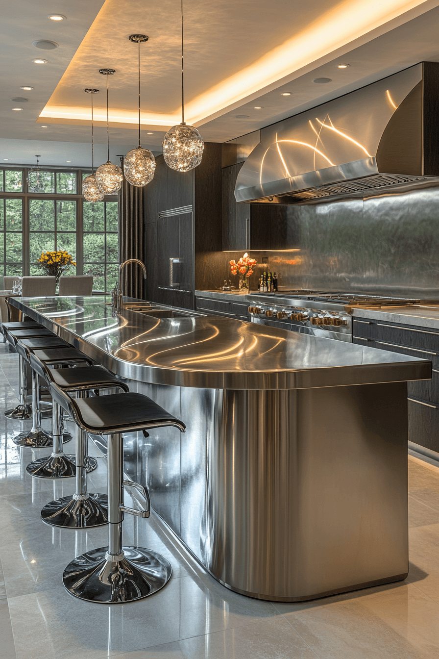 stainless steel kitchen countertops