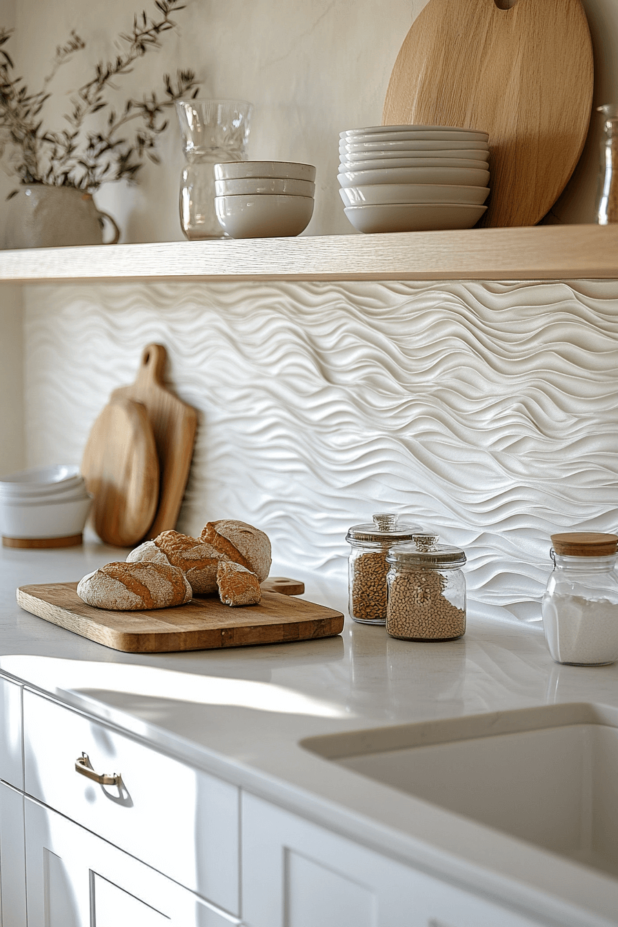 29 White Backsplash Kitchen Ideas That Spark Happy Modern Energy white backsplash kitchen