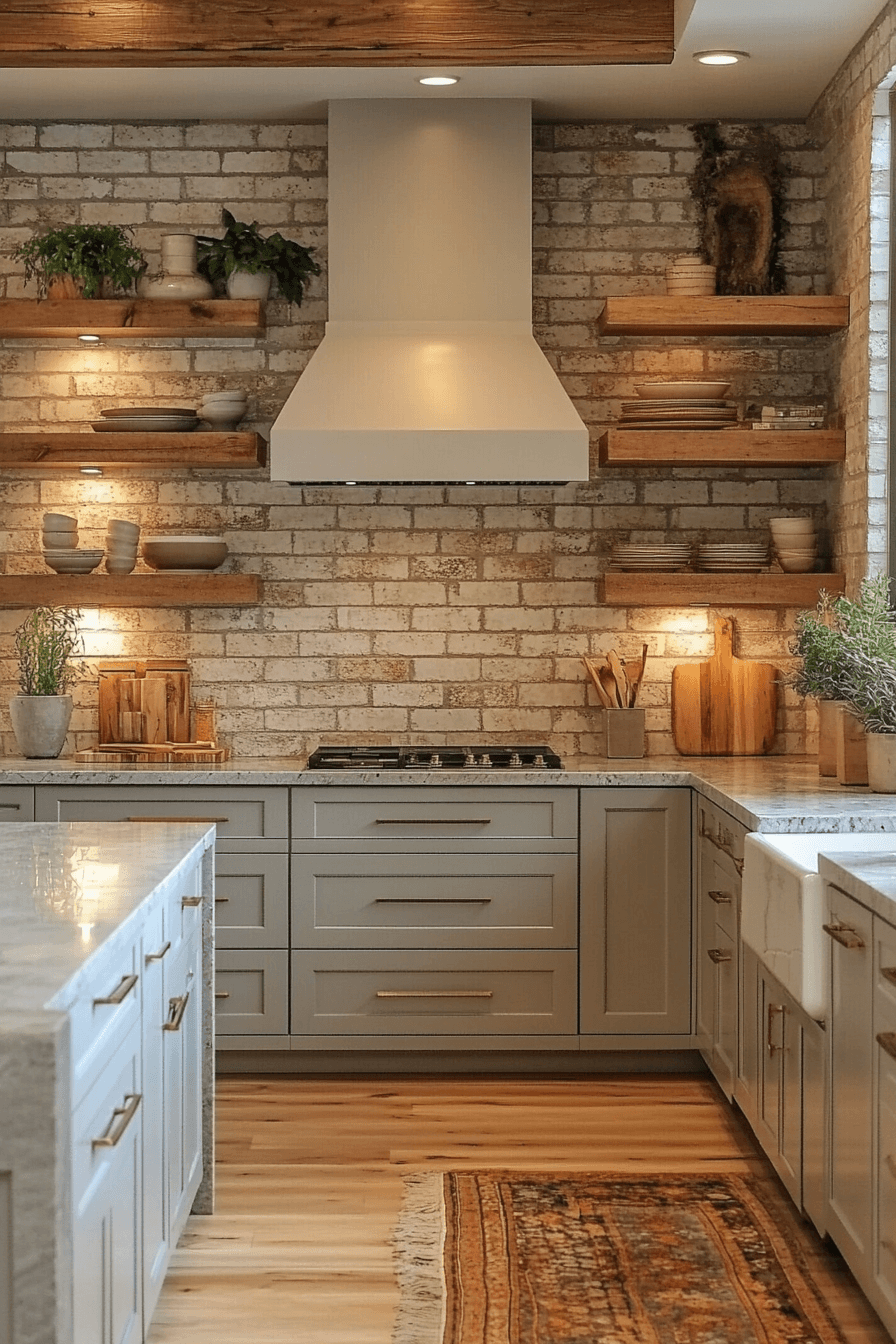 29 Brick Backsplash Kitchen Ideas That Make Every Meal Feel Homey brick backsplash kitchen