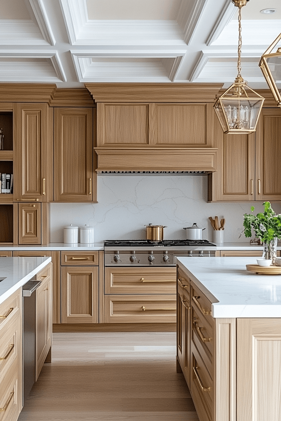 29 Oak Cabinets With White Countertops to Elevate Your Kitchen With Classic Appeal oak cabinets with white countertops