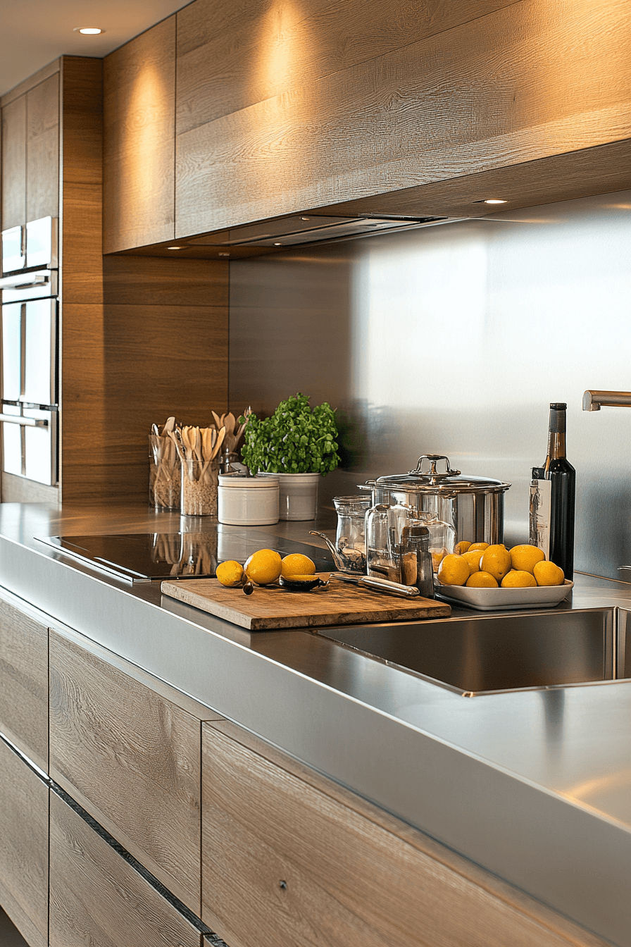 stainless steel kitchen countertops