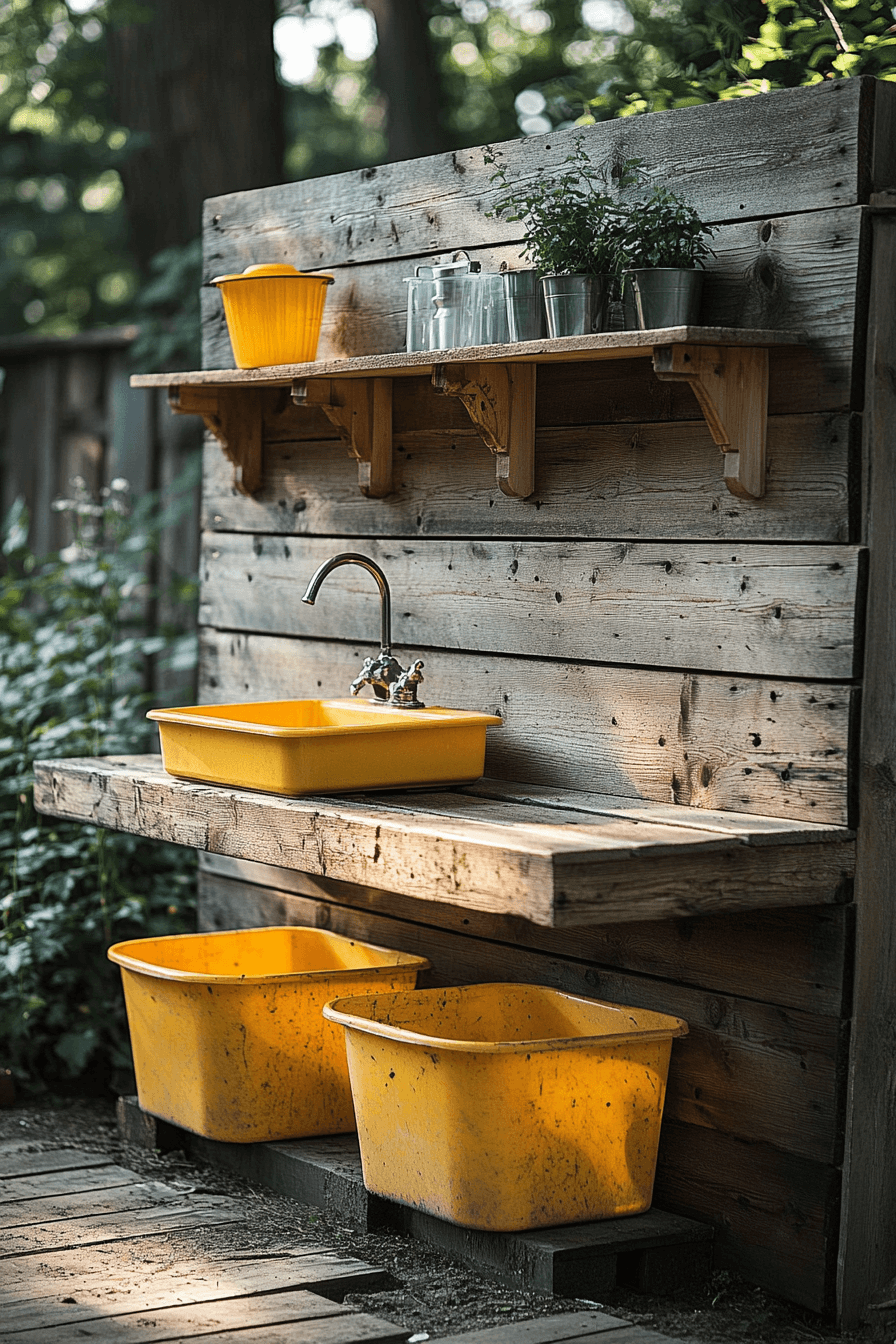 29 Mud Kitchen Ideas For Bright Joyful Backyard Fun mud kitchen ideas