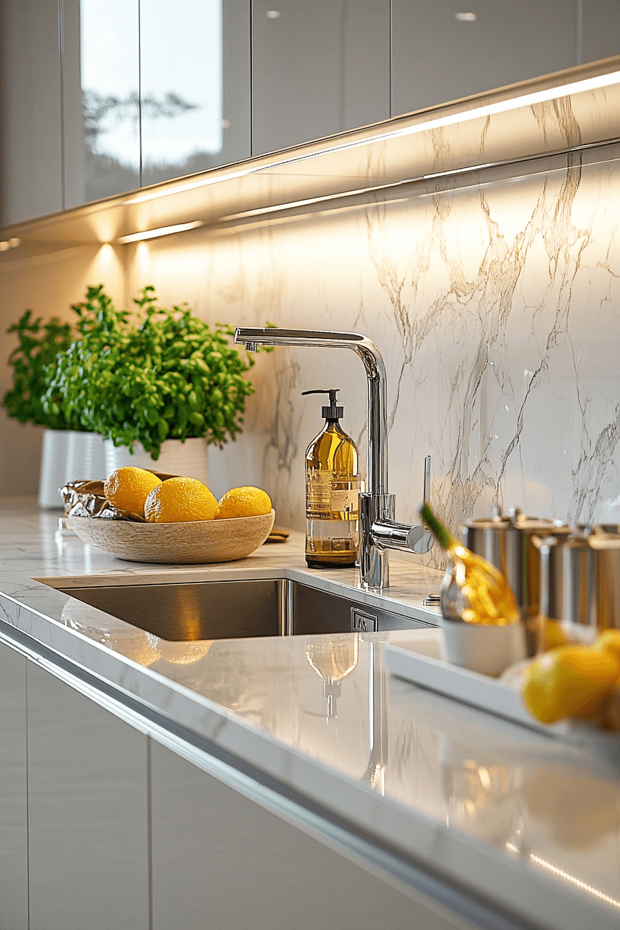 marble backsplash