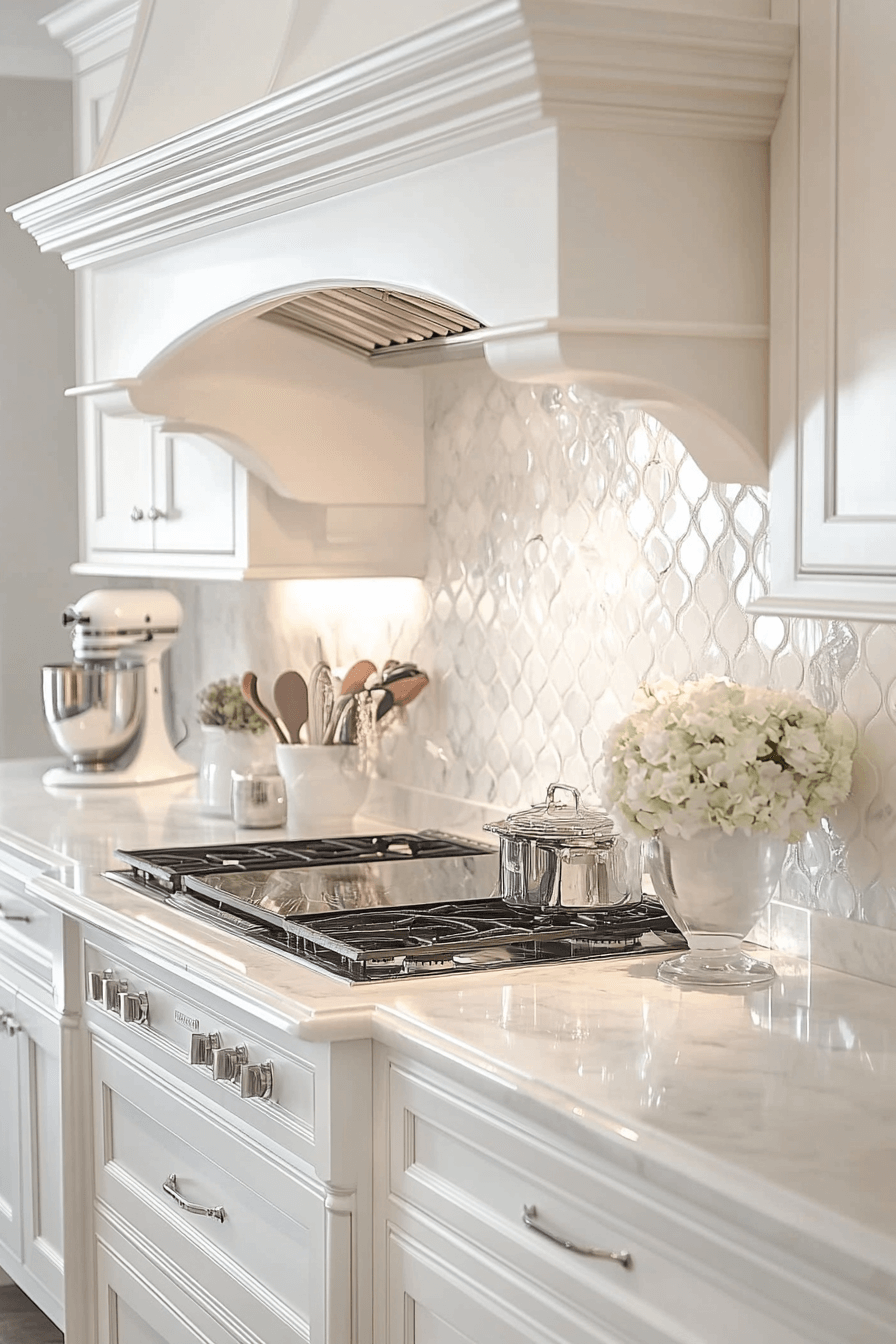 29 White Backsplash Kitchen Ideas That Spark Happy Modern Energy white backsplash kitchen