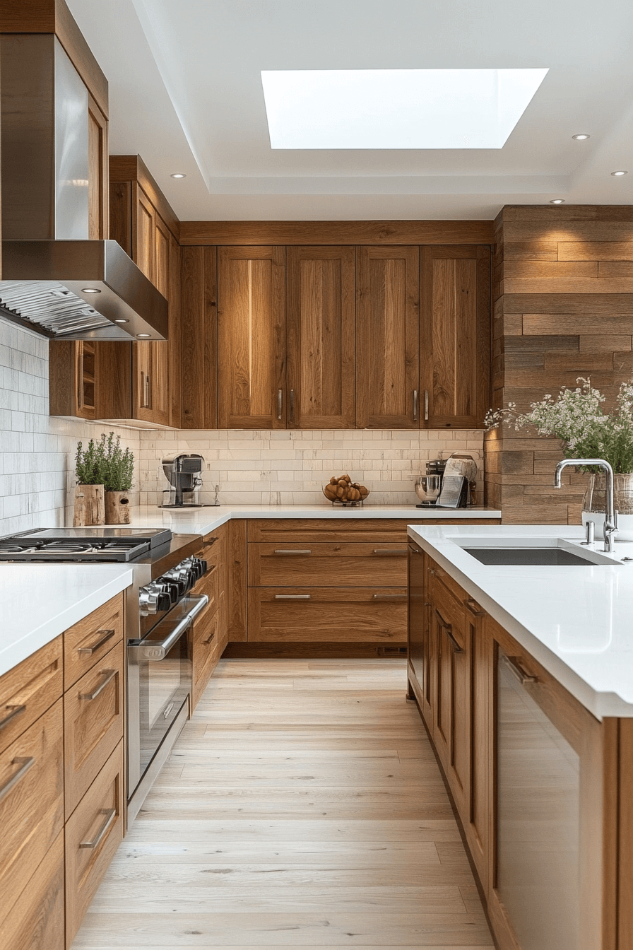 29 Oak Cabinets With White Countertops to Elevate Your Kitchen With Classic Appeal oak cabinets with white countertops