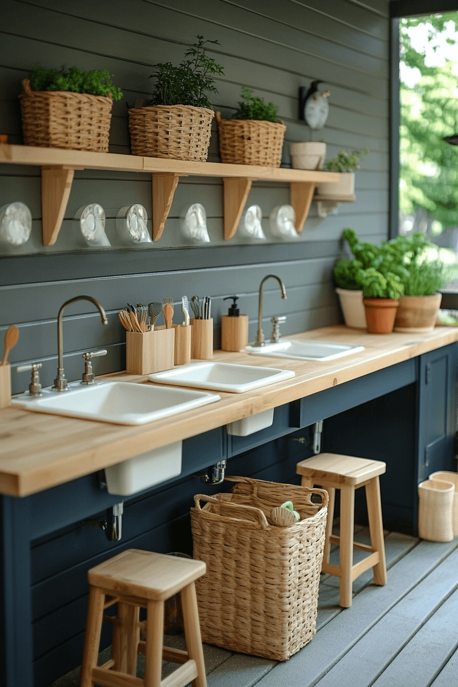 29 Mud Kitchen Ideas For Bright Joyful Backyard Fun mud kitchen ideas