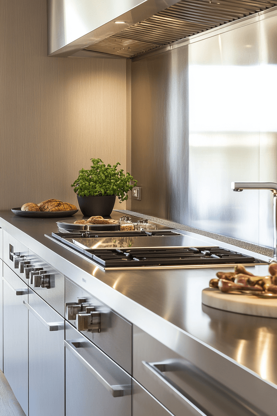 stainless steel kitchen countertops