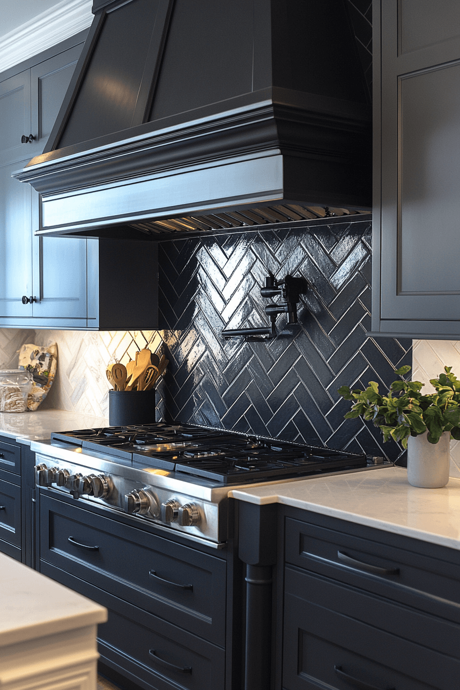29 Herringbone Backsplash Ideas That Bring Clean Stylish Energy herringbone backsplash