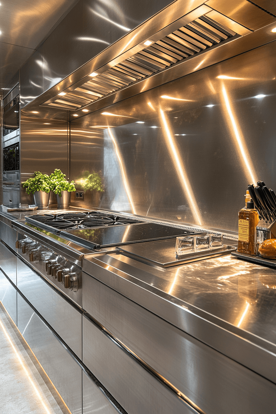 stainless steel kitchen countertops