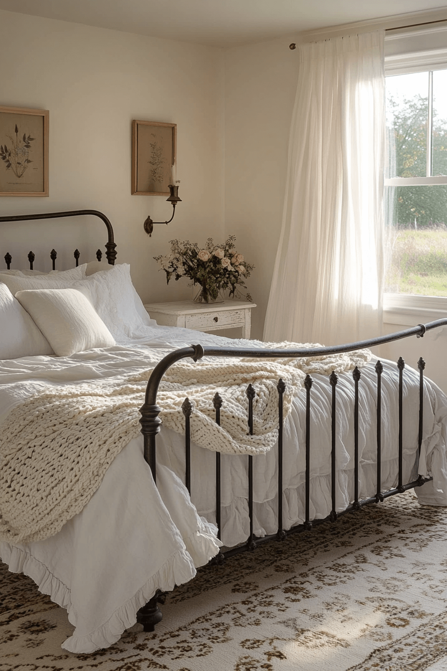 vintage farmhouse bedroom